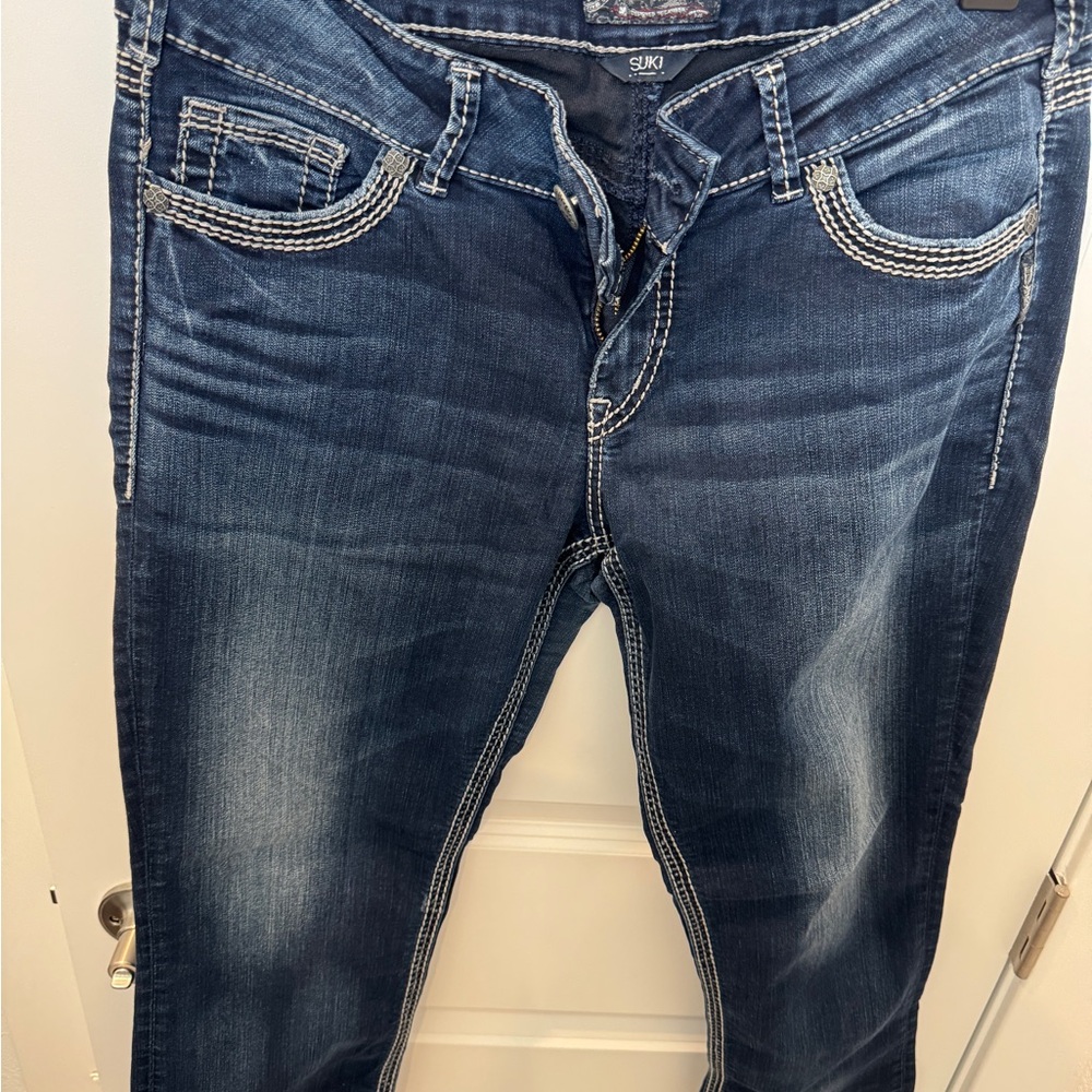 Silver Jeans Women's Dark Blue Straight Leg Jeans